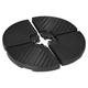 Outsunny 4PCs Parasol Bases Umbrella Weights w/ Handles for Garden Patio, Black, black