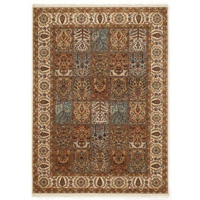 Orientteppich OCI DIE TEPPICHMARKE "Sarang Bakhtyari" Gr. 1, beige (creme), B:70cm H:8mm L:140cm, Wolle, Teppiche, Fransenteppich, reine Wolle, hochwertig handgeknüpft, mit Fransen, Wohnzimmer Image