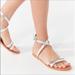 Urban Outfitters Shoes | Nwt Urban Outfitters Silver Wrap Sandal Size 8 | Color: Silver | Size: 8