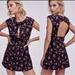 Free People Dresses | Free People Say Yes Floral Embroidered Dress | Color: Black/Red | Size: 2