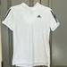 Adidas Shirts & Tops | Boys Adidas Hoodie Short Sleeve Size 14-16 Large | Color: White | Size: Youth 14-16