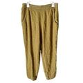 Anthropologie Pants & Jumpsuits | Anthropologie Elevenses Goldform Diamond Dot Pants In Green 12p Petite | Color: Green | Size: 12p
