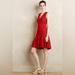 Anthropologie Dresses | Anthropologie San & Soni Lace A Line Fit Flare V-Neck Dress | Color: Red | Size: 6