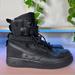 Nike Shoes | Nike Sf Air Force 1 All Black Tennis Shoe High Top Sneakers Belted 2017 Women 10 | Color: Black | Size: 10