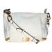 Michael Kors Bags | Michael Kors White Pebbled Leather Small Cross Body Purse | Color: Gold/White | Size: 10" L X 7" H X 3" D