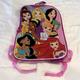 Disney Other | Disney Princess Back Pack Disney Character Graphics Pink Mesh Pocket Zip Open Os | Color: Pink/Purple | Size: One Size Girls Or Boys Back Pack