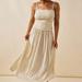 Free People Dresses | Free People Beach Sienna Midi Dress Smocked Solid Natural Cotton | Color: Cream | Size: Various