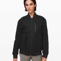 Lululemon Athletica Jackets & Coats | Nwt Lululemon Roam Far Wool Bomber Black / Heathered Black Size 4 | Color: Black | Size: Xs