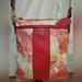 Coach Bags | Coach Crossbody Bag In Red, Pink And Coral With Gold Cs In Perfect Condition! | Color: Pink/Red | Size: Os