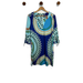 Anthropologie Dresses | Aryeh Anthropologie Women Retro Print Vneck Collar Sheath Dress Large 3/4 Sleeve | Color: Blue/Green | Size: L