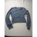 Free People Tops | Free People Women's Smock Button Down Long Sleeve Top, Size Small Blue | Color: Blue | Size: S