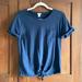 J. Crew Tops | Jcrew Tie Front T Shirt Top Short Sleeve Size Small S | Color: Blue | Size: S