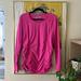 Athleta Tops | Athleta Hot Pink Ruched Long Sleeve Top Size Xl | Color: Pink | Size: Xl