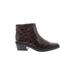 Franco Sarto Ankle Boots: Burgundy Print Shoes - Women's Size 6 - Round Toe