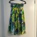 Zara Dresses | Like New! Zara Strapless Silk Dress, Size S | Color: Blue/Green | Size: S