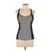 Nike Active Tank Top: Black Print Activewear - Women's Size Large