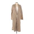 Mystree Blazer Jacket: Long Tan Print Jackets & Outerwear - Women's Size Medium