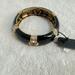 J. Crew Jewelry | J. Crew Stretch Black And Gold Bangle Bracelet W Cubic Zirconia Stones, One Size | Color: Black/Gold | Size: Os