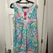Lilly Pulitzer Dresses | Nwt Lilly Pulitzer Harper Shift Dress, Coral Bay Print, Size Large | Color: Blue/Pink | Size: L
