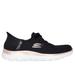 Skechers Women's Slip-ins: Summits - Night Chic Sneaker | Size 7.5 | Black/Rose Gold | Textile/Synthetic | Vegan | Machine Washable