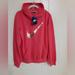 Nike Tops | New Nike Hoodie Womens Size M Pullover Coral W/ Gold Metallic Swoosh Sweatshirt | Color: Gold | Size: M