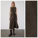 Zara Dresses | Nwt. Zara Zw Collection Brown Wrap Sleeveless Midi Dress. Size M. | Color: Brown | Size: M