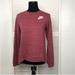 Nike Tops | Nike Pullover Women’s Xs Sweatshirt Small Heathered Red Long Sleeve Shirt Logo | Color: Red | Size: Xs