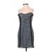 Lovers + Friends Casual Dress - Mini: Blue Jacquard Dresses - Women's Size Small