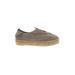 Eric Michael Flats: Slip On Platform Boho Chic Tan Solid Shoes - Women's Size 41 - Almond Toe