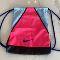 Nike Bags | Nike Pink, Blue, And Black Drawstring Backpack | Color: Black/Blue/Pink | Size: Os
