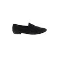Margaux Flats: Slip-on Chunky Heel Casual Black Print Shoes - Women's Size 39.5 - Almond Toe