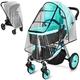 Stroller Rain Cover and Baby Stroller Mosquito Net(2-Piece Set),Baby Travel Weather Shield, Universal, Windproof Waterproof, Protect from Dust Insects