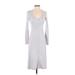 James Perse Casual Dress - Sweater Dress: Gray Dresses - Women's Size X-Small