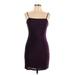 Lulus Casual Dress - Mini Square Sleeveless: Purple Dresses - Women's Size Large
