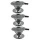 Homoyoyo 3pcs Coffee Filter Tea Filter Coffee Funnel Pour Over Coffee Machine Coffee Double Layer Funnel Tea Strainer Gift for Coffee Lovers Men Filter Drip Stainless Steel Filter Material