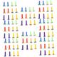 Toyvian 96 Pcs Rubbing Toys Foam Craft Stamps Playset Grip Stampers Star Sponge Stamps Craft Sponges for Painting Craft Toys Graffiti Stamp Kidult Toys Scrapbook Manual Child Plastic