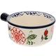 HUIHHAO Ceramic Soup Bowl with Handle French Onion Soup Bowls Salad Bowls Pasta Bowls Ramen Bowls Soup for Stew Onion Soup Chilli Red (Color : As Shown)