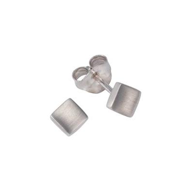Paar Ohrstecker FIRETTI "Schmuck Geschenk Silber 925 Ohrschmuck Viereck Quadrat", silber (silberfarben), Ohrringe, Damen, Silber 925 (Sterlingsilber) Image
