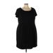 Fashion Bug Casual Dress: Black Solid Dresses - Women's Size 3X