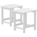 Outside Adirondack Square Side Table, Weather Resistant Patio Tables Set Of 2