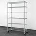 CAPHAUS 48" W Shelving Unit w/ Wheels Wire/Metal/Steel in Gray | 76 H x 48 W x 18 D in | Wayfair RWW-CH48186HDW-SV