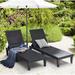 Nestl Waterproof, Lightweight, & Adjustable Outdoor Polyresin Chaise Lounge Set for Patio in Black | 11.2 H x 22.8 W x 74.5 D in | Wayfair