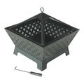 Outdoor Leisure Products 25.5" H x 26.375" W Steel Wood Burning Outdoor Fire Pit w/ Lid Steel in Black/Brown/Gray | Wayfair 5515