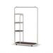 Recon Furniture 39.37" Metal+Manufactured Wood Rolling Clothes Racks/Garment Racks in Gray/White | 66.93 H x 39.37 W x 15.75 D in | Wayfair