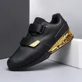 2024 nuove scarpe da uomo Deep Squat Hard Pull scarpe da sollevamento pesi in oro nero scarpe da