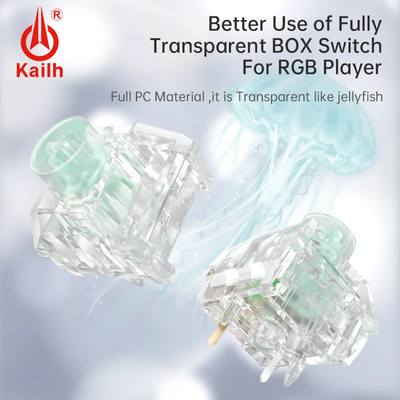 Kailh Box Jellyfish PRO Tastaturschalter RGB mechanischer Tastaturschalter Bixia Glaze Mengling Linear Tactile Switches Image