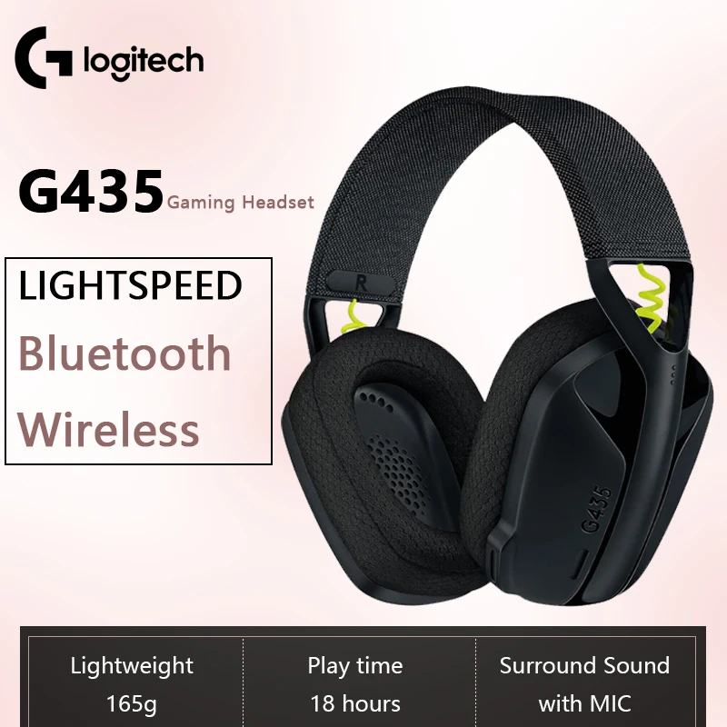 Logitech G435 LIGHTSPEED Cuffie da gioco wireless USB Connessione Bluetooth/2.4 G Cuffie da gioco con microfono incorporato per PC/PS