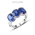 Blauer Saphir Silber Ring 7 95 Karat erstellt blaue Saphir Verlobung Hochzeit Sterling Silber Ring