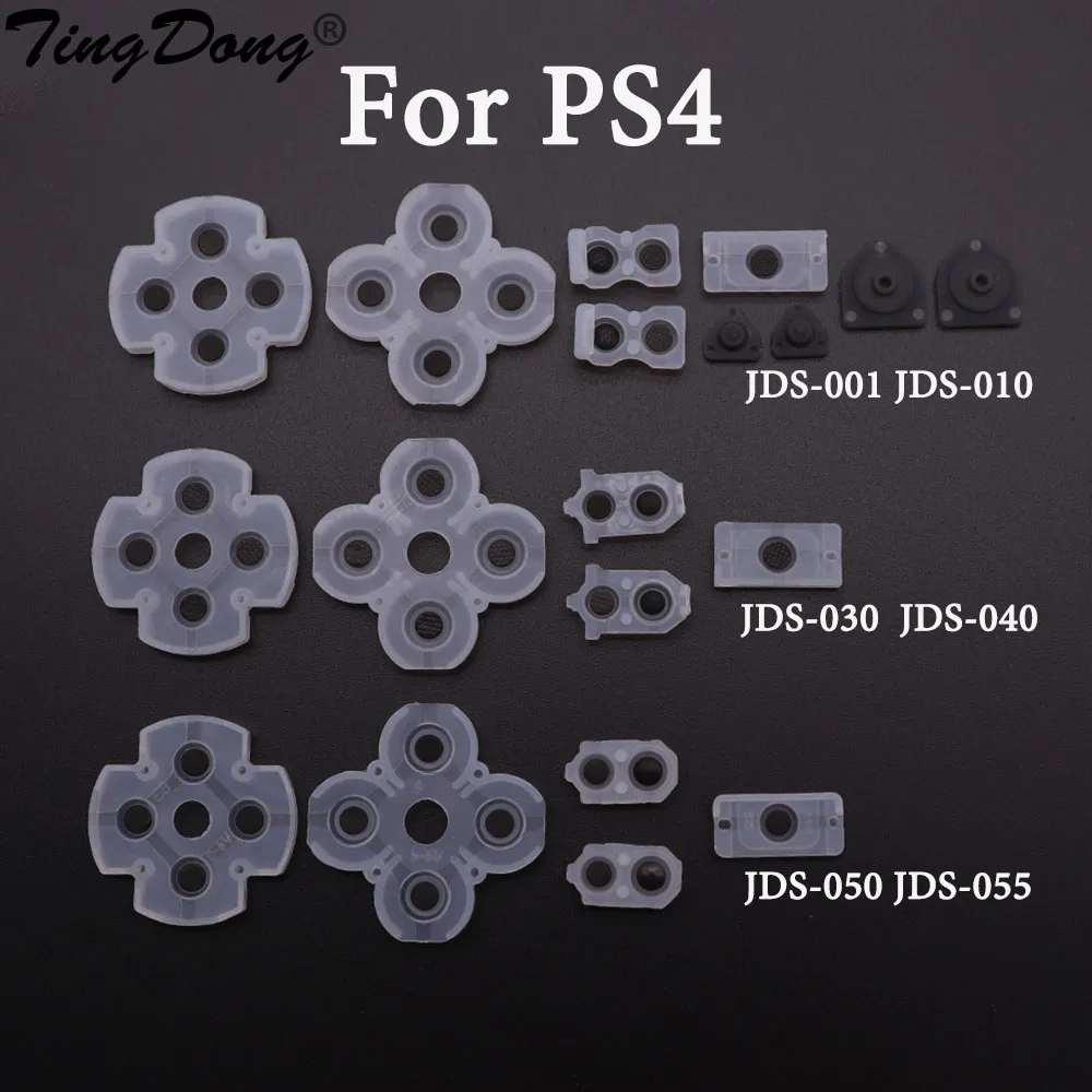 Für Sony PS4 PS5 010 020 Controller JDS 001 010 030 JDM 050 055 Leitfähige Silikon Gummi Pads für PS4 L2 R2 Tasten Image