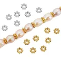 Perles d'Espacement en Acier Inoxydable de 3 4 5 et 6mm Flocon d'Ange de Neige Fleur Bouchon de